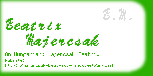 beatrix majercsak business card